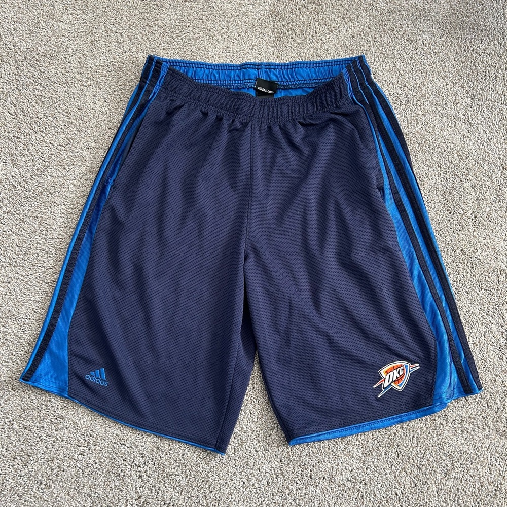 2/$30 OKC Thunder men’s athletic shorts navy blue size XL gym basketball short